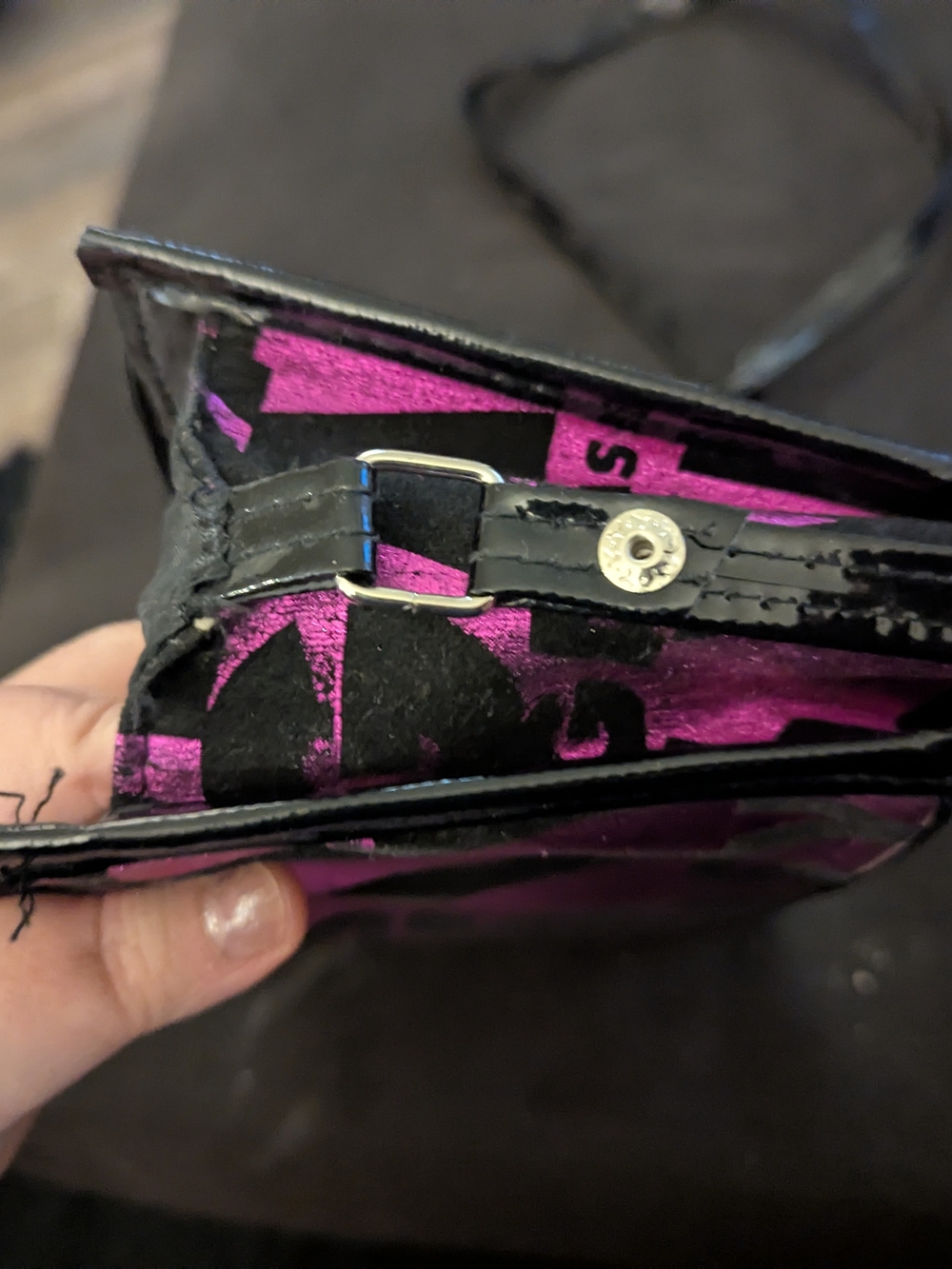 Las Vegas Pink & Black Crossbody Bag - Picture 5 of 7